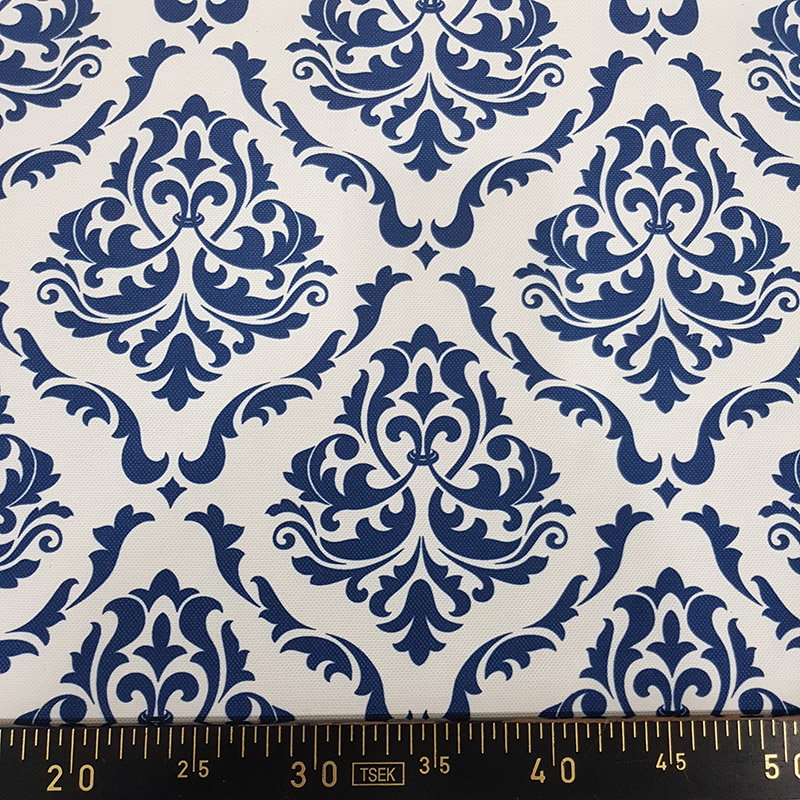 Etnik Desenli Fon Perde K415-2 Kumaşı Kalındır Duck Bezi Değildir- Mavi