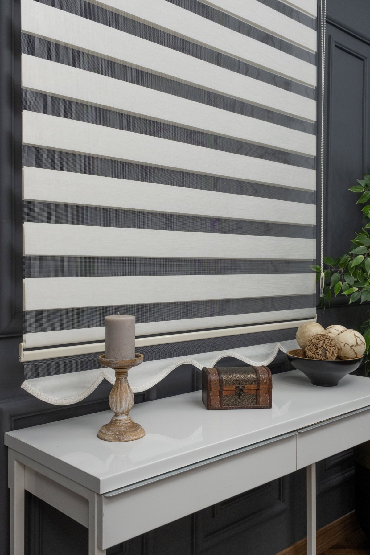 Krem Bambu Zebra Perde 90x200