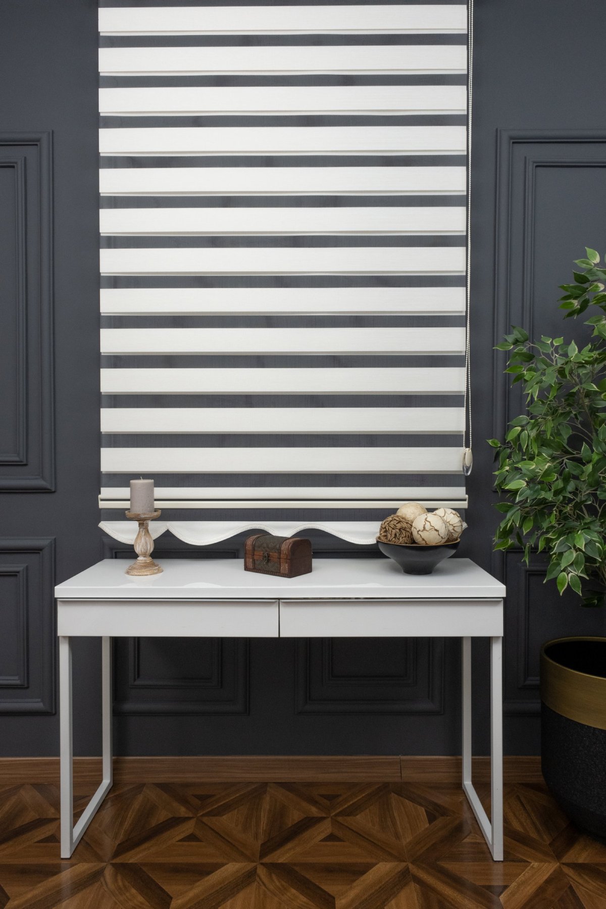 Krem Bambu Zebra Perde 80x200
