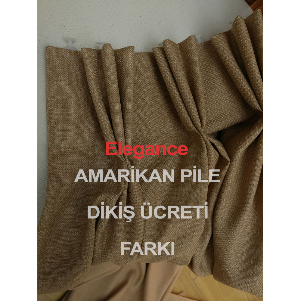 Amerikan Pile Dikiş Modeli Perde- Çok Renkli 2