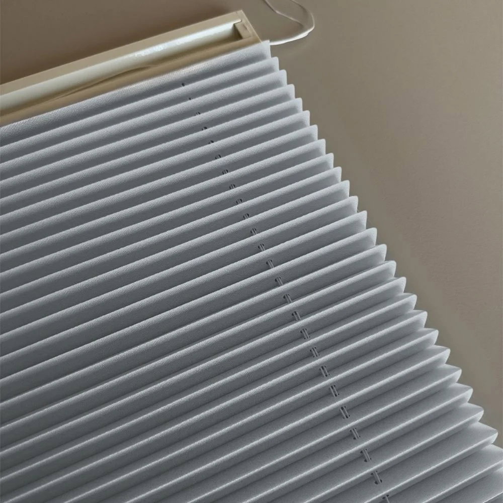Brillannt Plise Perde - Cam Balkon Perdesi - Pimapen Perdesi - Açık Gri (20 Renk) Kolay Montaj Yaylı Sistem, Vidalı Sistem Veya Yapıştırma