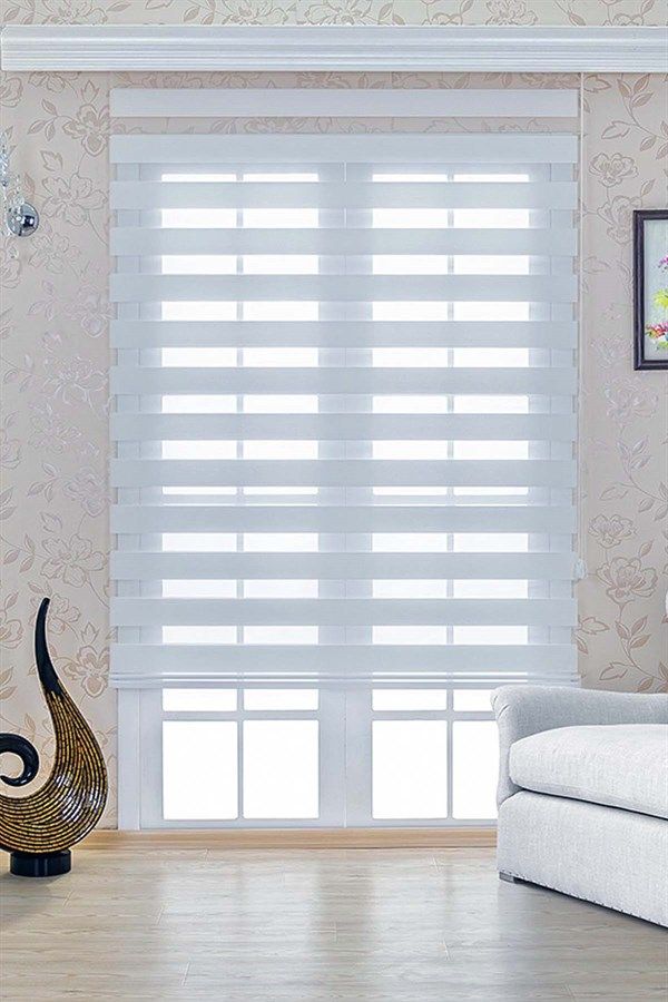 Beyaz Zebra Perde
