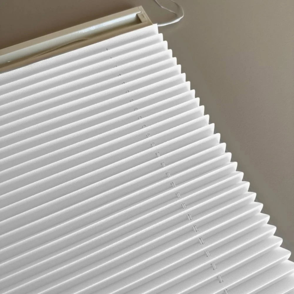 Brillannt Plise Perde - Cam Balkon Perdesi - Pimapen Perdesi - Ekru (20 Renk) Kolay Montaj Yaylı Sistem, Vidalı Sistem Veya Yapıştırma