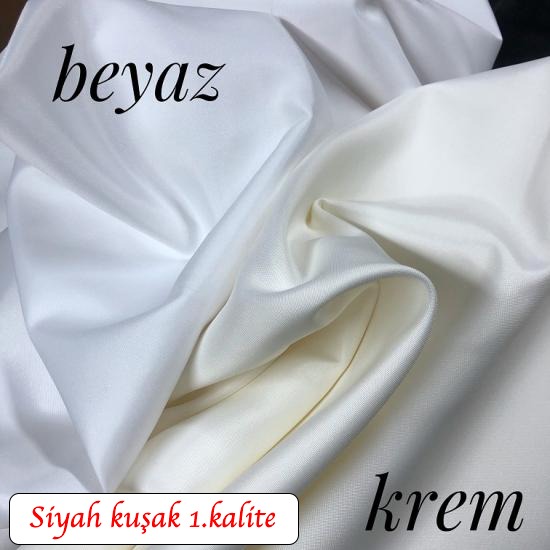 Güneşlik Perde - Beyaz 1. Kalite Siyah Kuşak- Beyaz