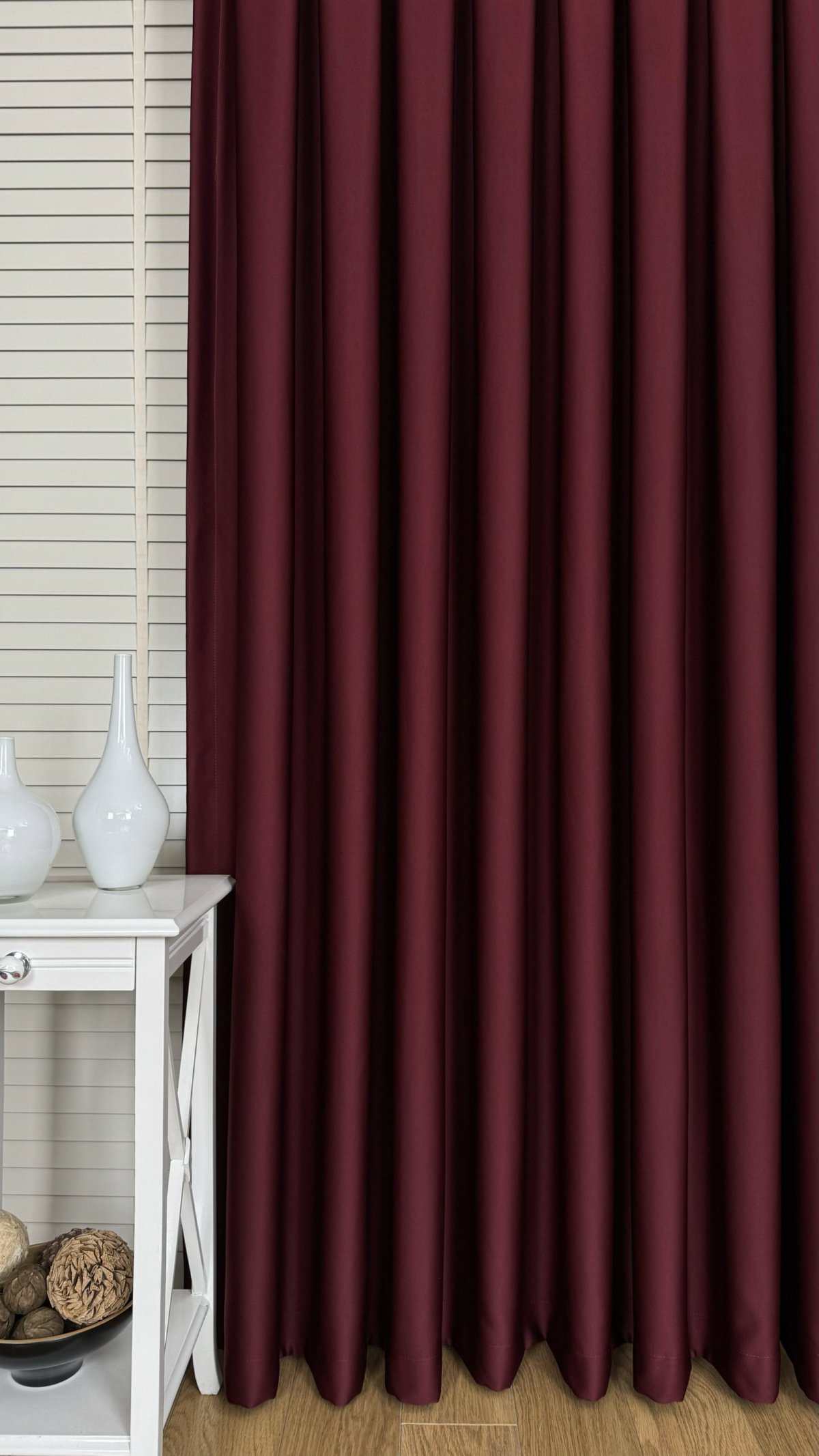 Bordo Blackout - Karartma Fon Perde, Premium Kalite Serisidir, %90 Oranında Işığı Keser