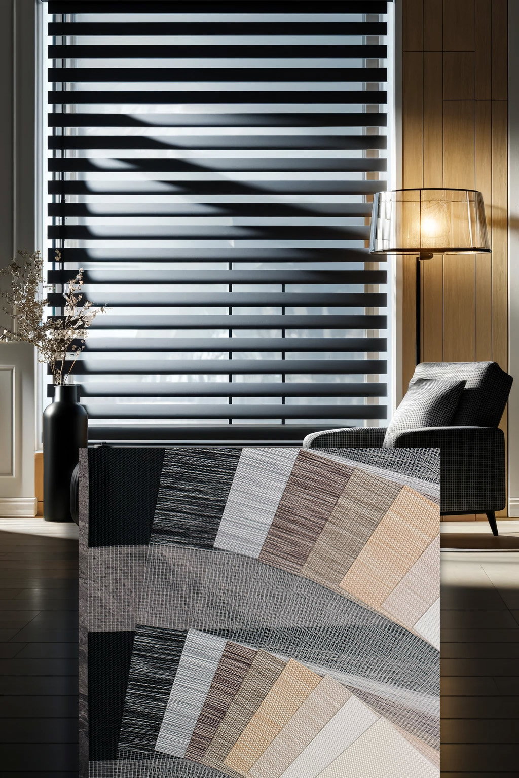 Yüksek Kalite Bambu Zebra Perde - Metal Kasa - 9 Renk Seçeneği ( Ekru, Gri, Antrasit, Bej, Siyah, Krem, Kahve Rengi)